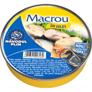 NAVODUL PLIN Macrou in Ulei de Floarea Soarelui 160 g