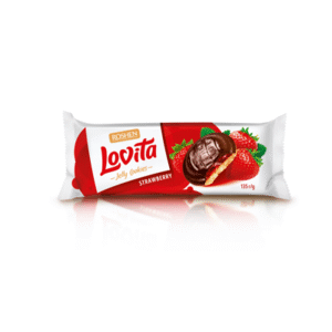 ROSHEN lovita Biscuiti cu Jeleu de Capsuni 50% 135 g