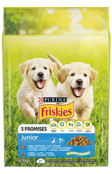 Friskies Junior Hrana Uscata pentru Caini Pui si Legume 500 g